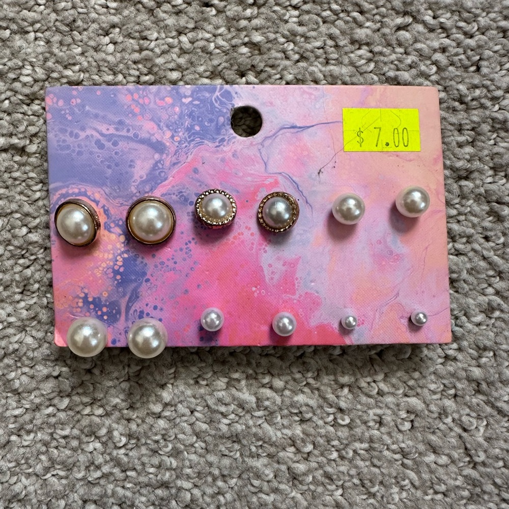 Pearl Earring 6 Pack